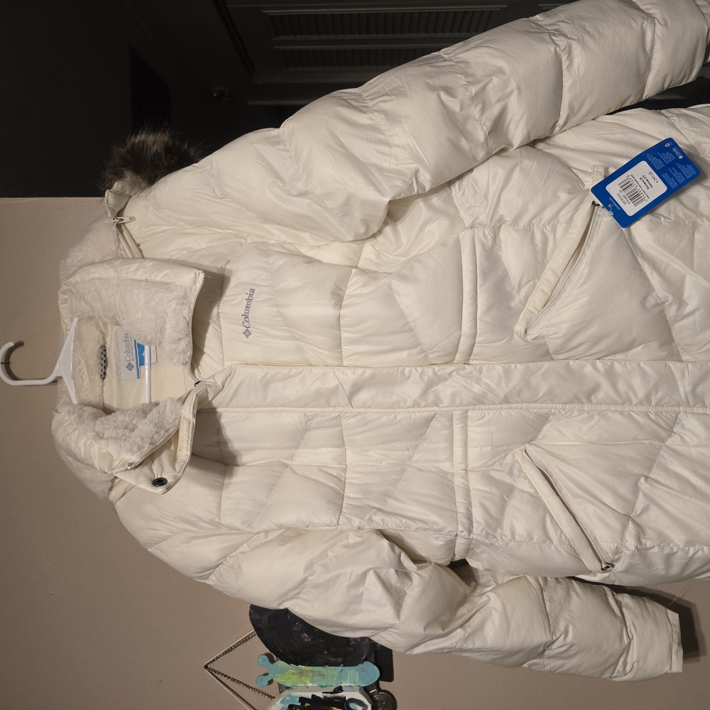 Columbia White Puffer Jacket